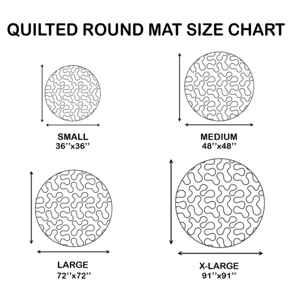 🔥3D Skeleton Vortex Quilted Round Halloween Rug